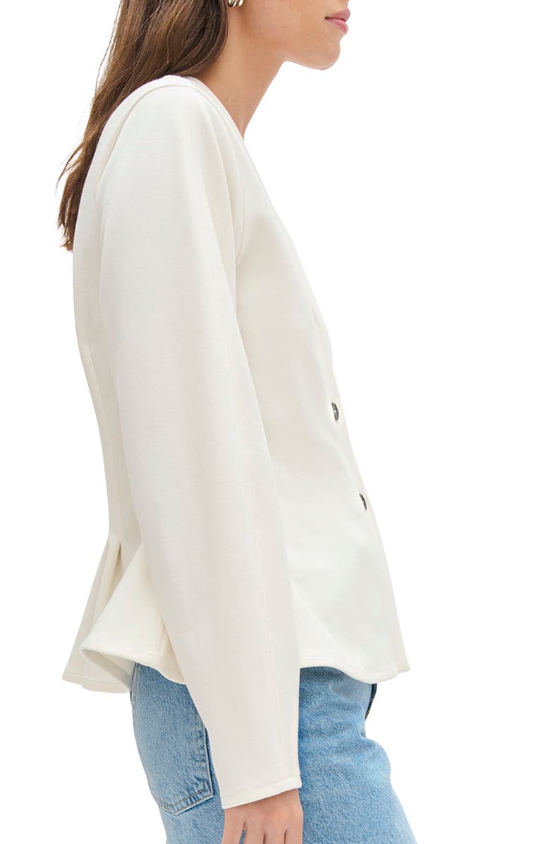 ALIGNE Azalea Ponte Peplum Top, Alternate, color, White