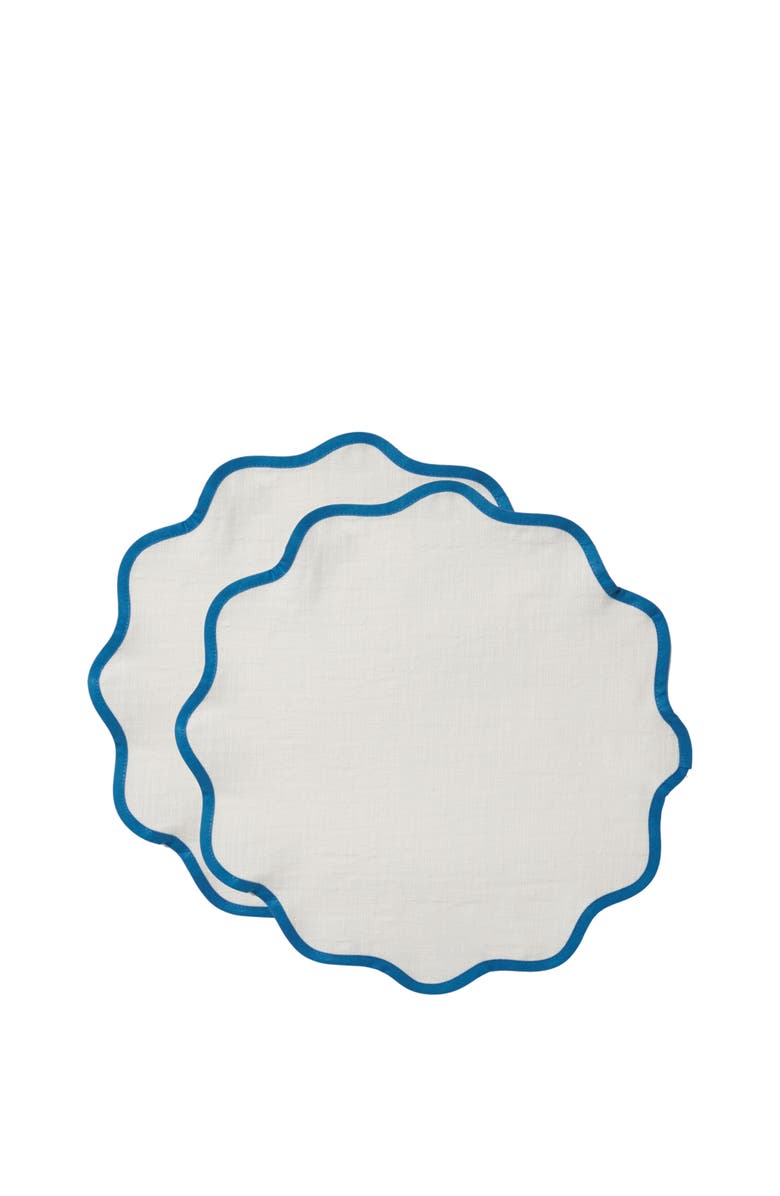 La DoubleJ Cloud Placemats Set Of 2 Blue White, Main, color, Blue White