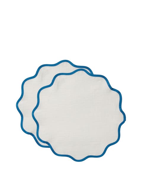Cloud Placemats Set Of 2 Blue White