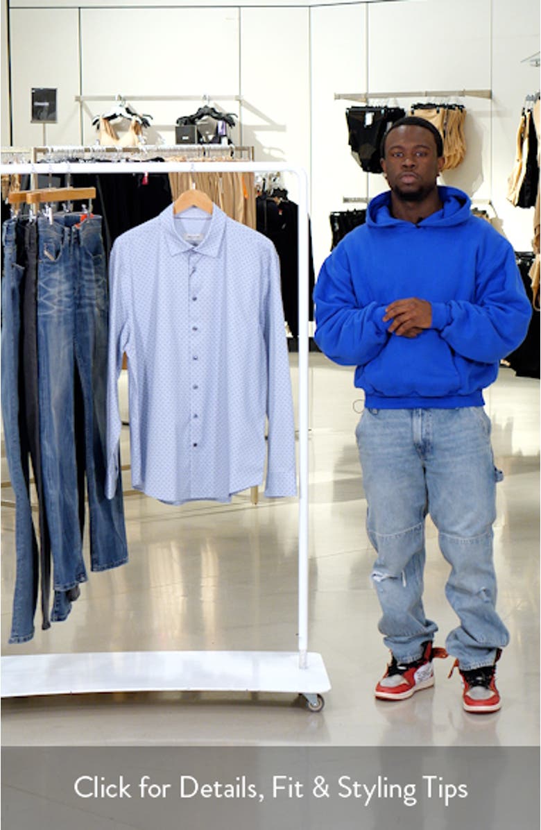Jimmy OoohCotton<sup>®</sup> Geo Print Button-Up Shirt, sales video thumbnail
