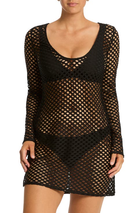 Castaway Reversible Mesh Cover-Up Dress