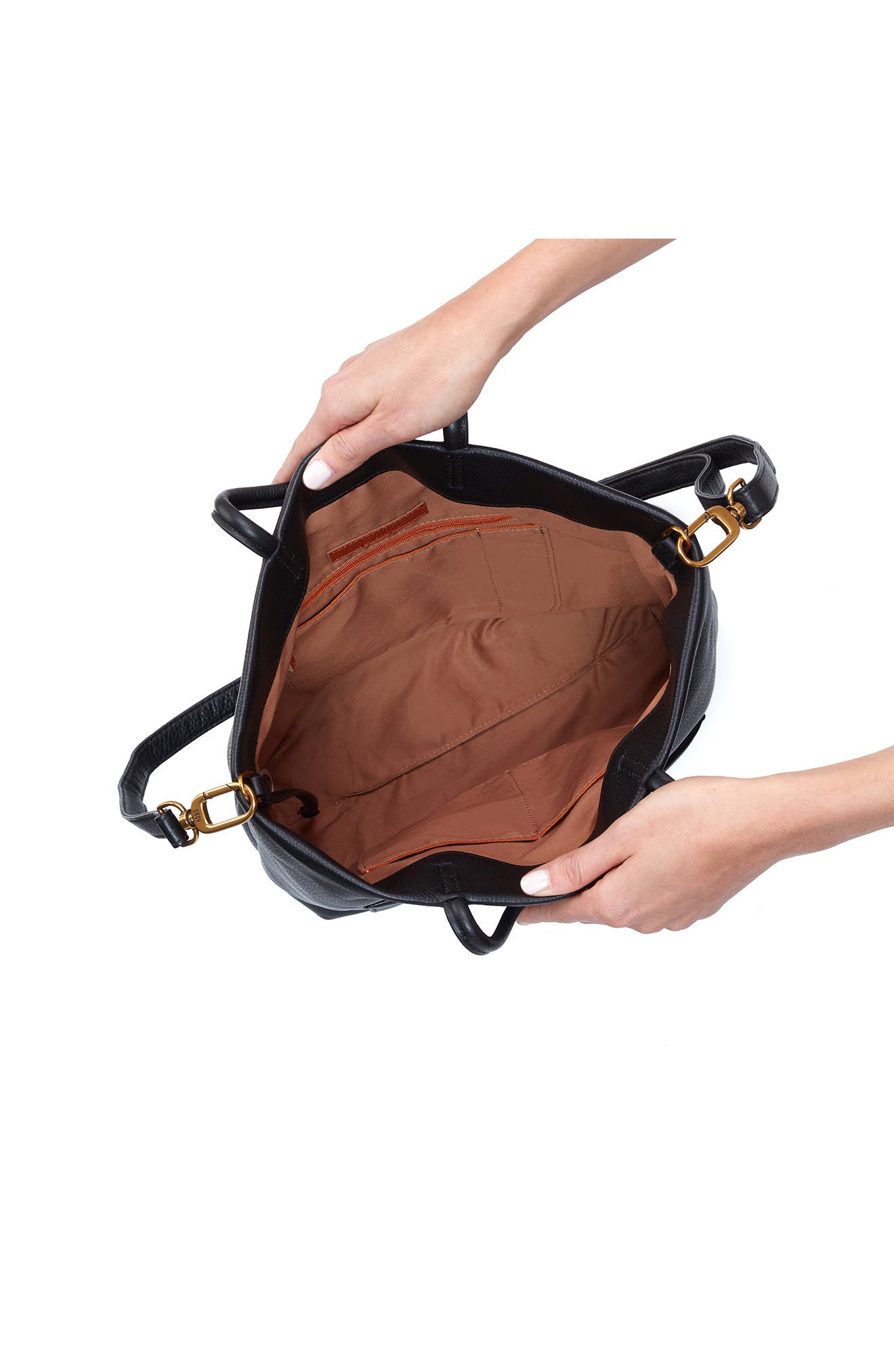 Tripp Leather Tote, Alternate, color, BLACK