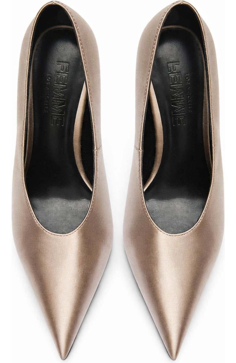 FEMME Vendome Pump, Alternate, color, Taupe Satin