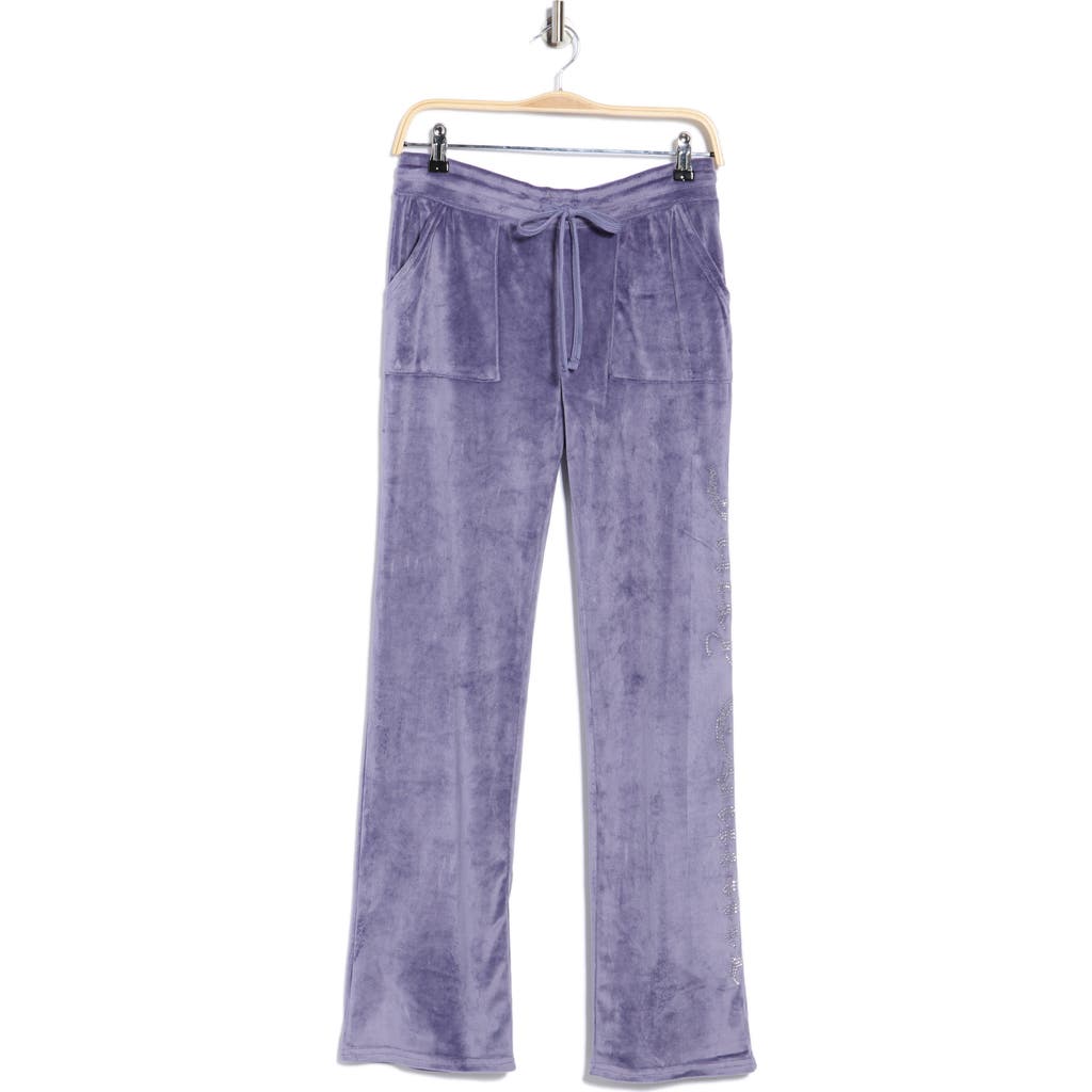 Juicy Couture Velour Pajama Pants In Purple