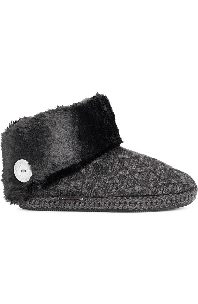 MUK LUKS Melinda Faux Fur Indoor/Outdoor Slipper Bootie, Alternate, color,