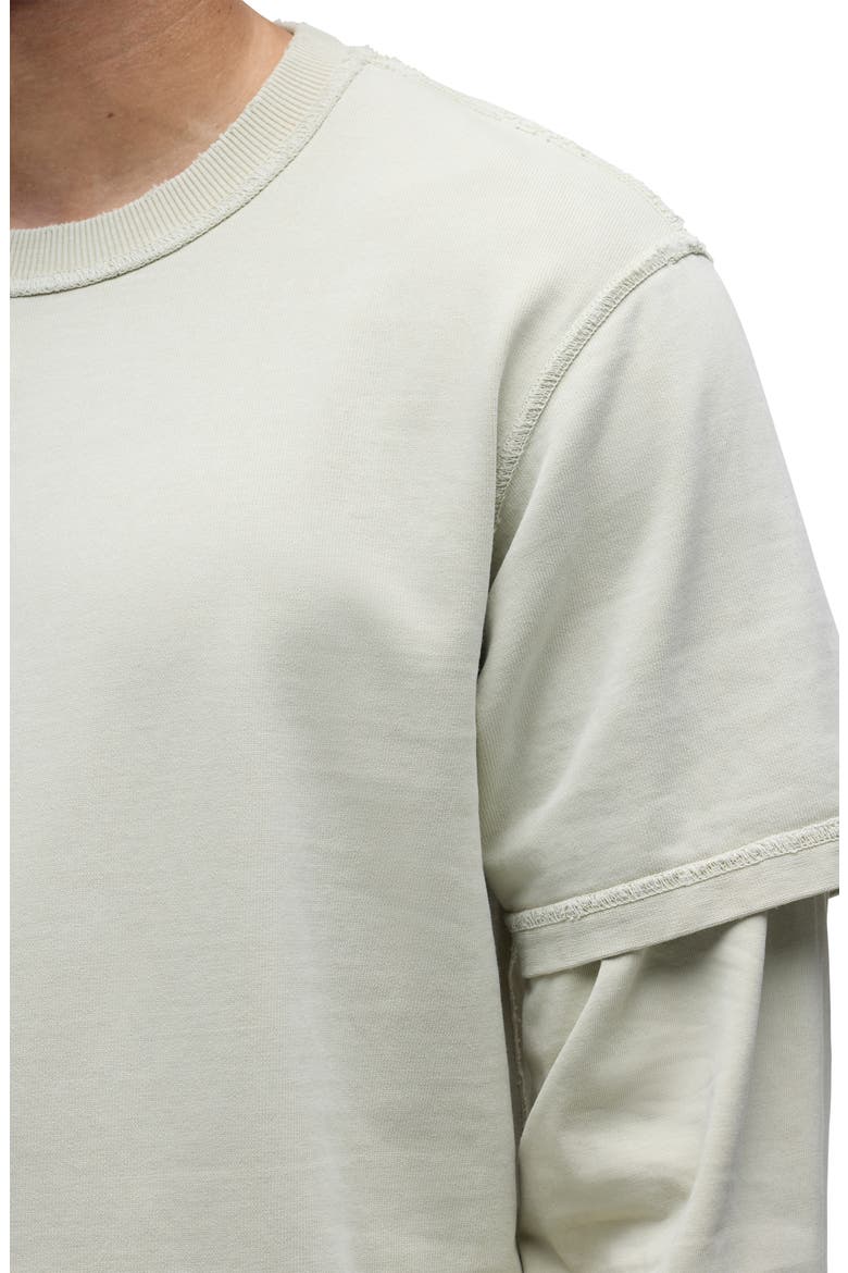 Hybrid Layered Cotton T-Shirt, Alternate, color, SANDSTONE