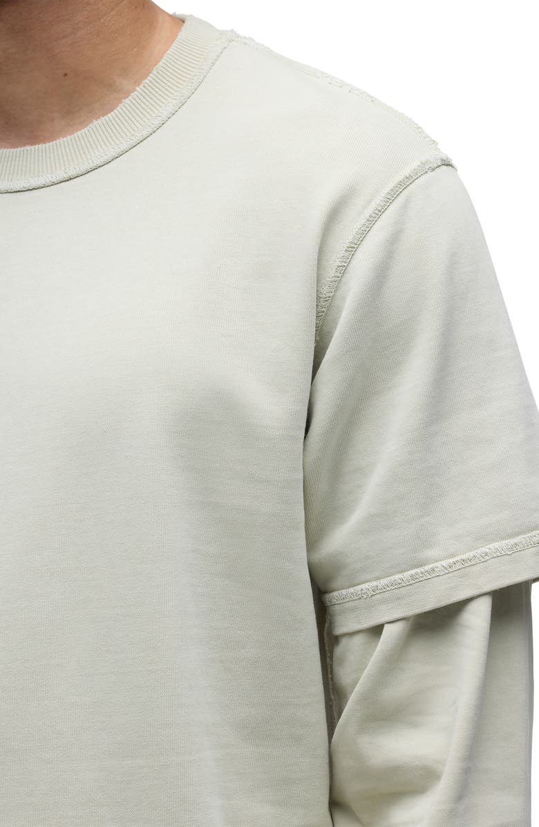 Hudson Jeans Hybrid Layered Cotton T-Shirt, Alternate, color, Sandstone