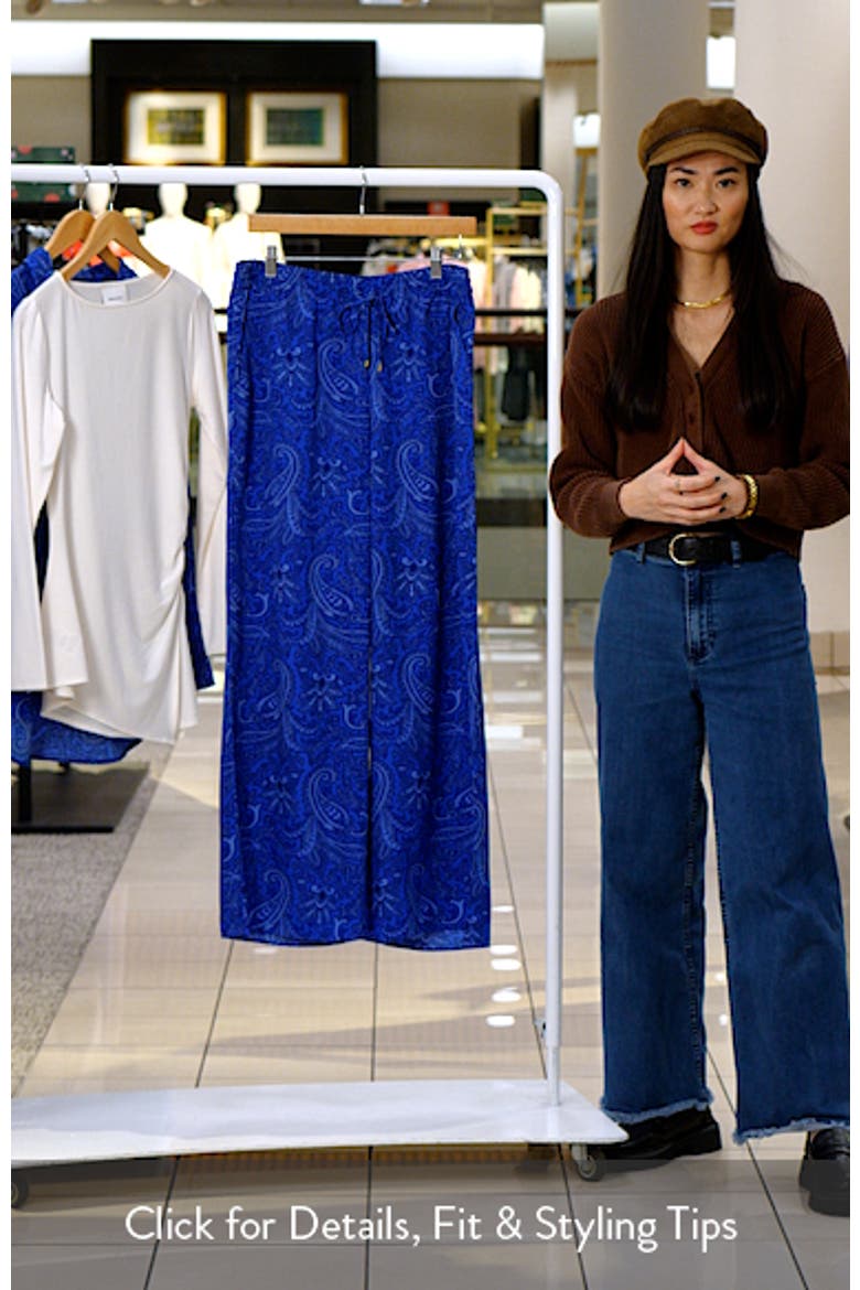 Floral Print Wide Leg Pants video