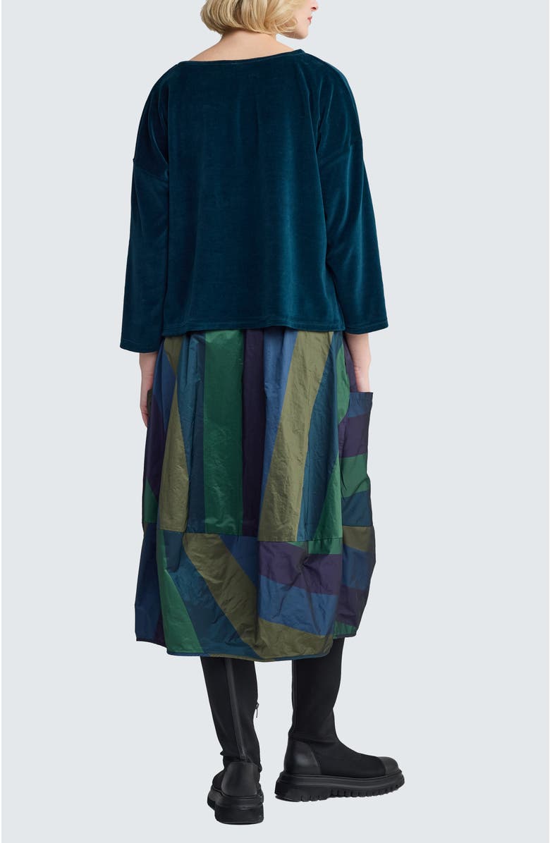 LUUKAA Crimson Balloon Skirt, Alternate, color, Oasis Blue