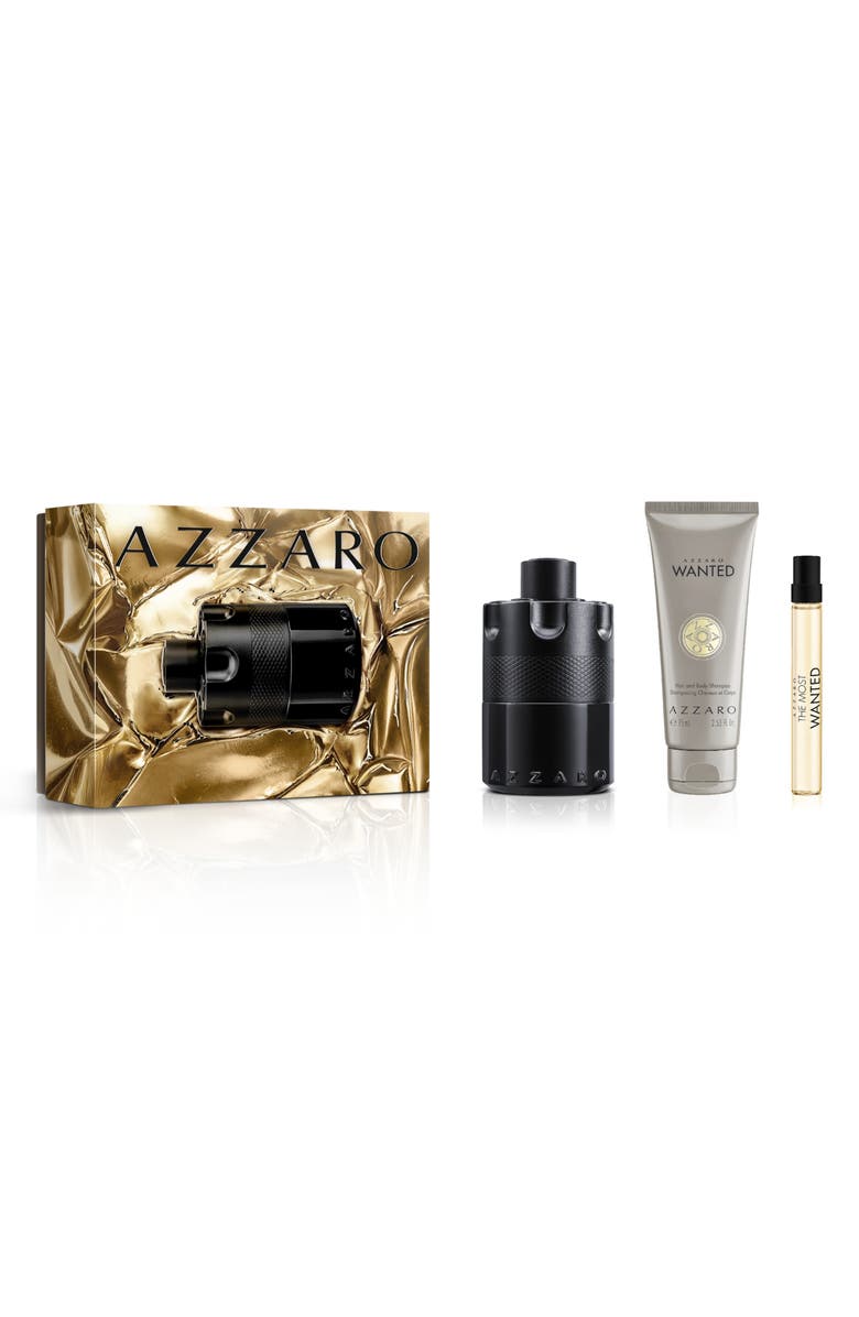 AZZARO The Most Wanted Eau de Parfum Intense 3-Piece Valentine
s Day Set for Him, Main, color, 