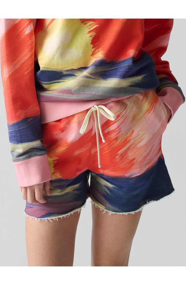 Lingua Franca Sunset Sweatshort, Main, color,