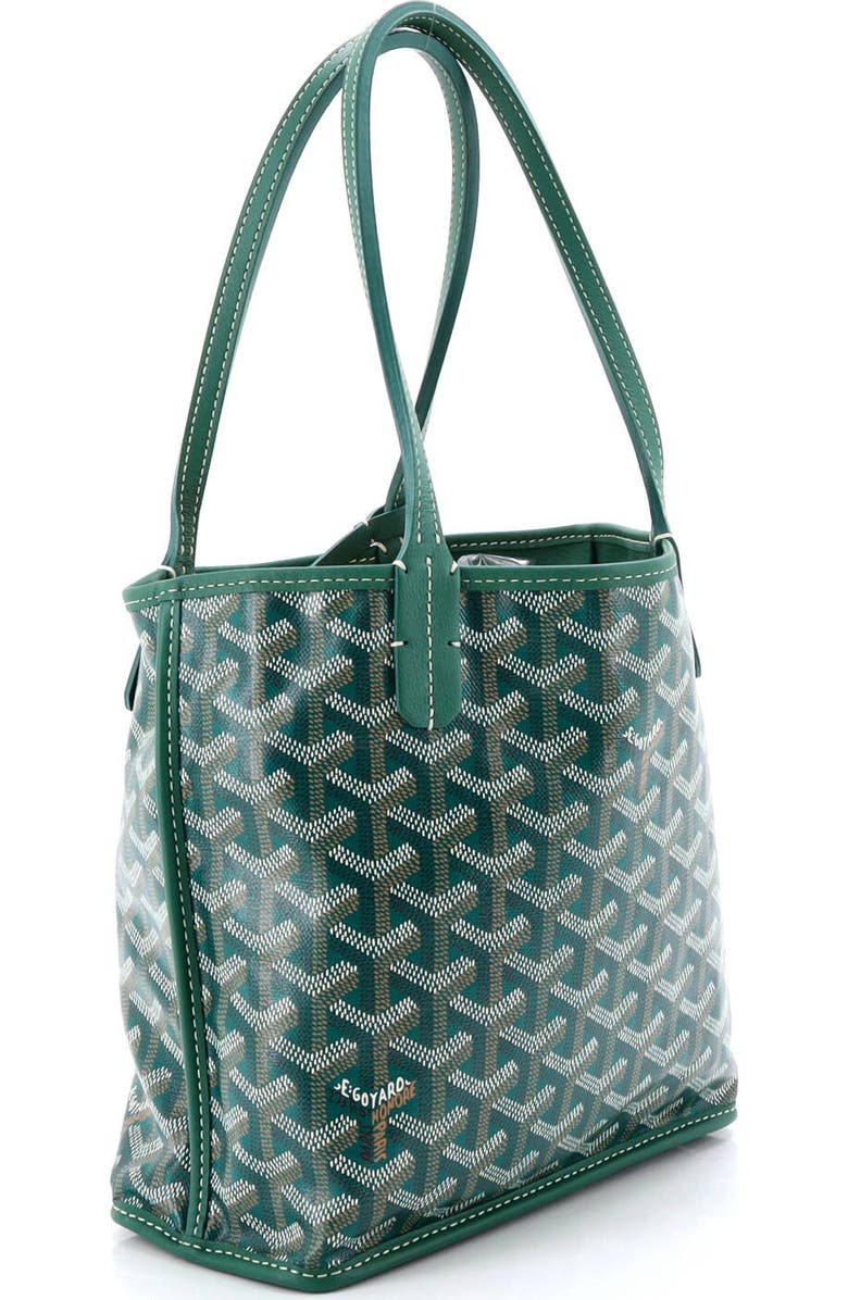 Pre-Owned Goyard Anjou Reversible Tote Coated Canvas Mini, Alternate, color, Green