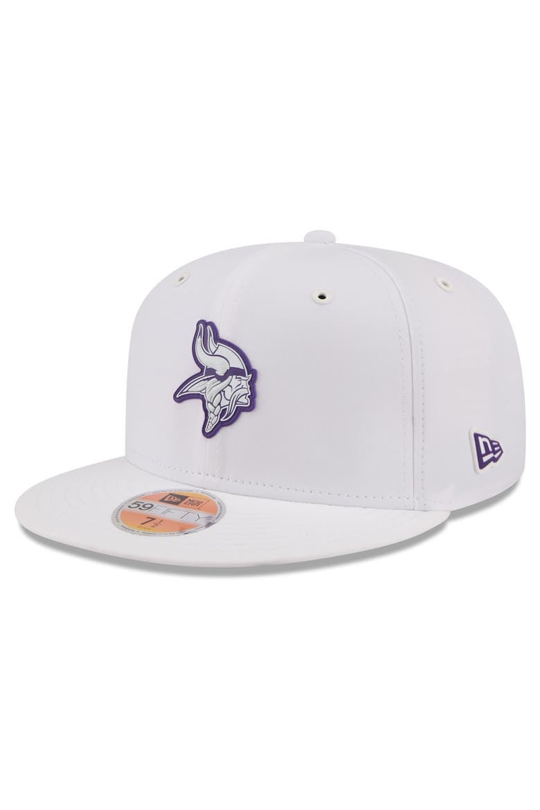 Men's New Era White Minnesota Vikings 2026 Sideline 59FIFTY Fitted Hat, Main, color, White