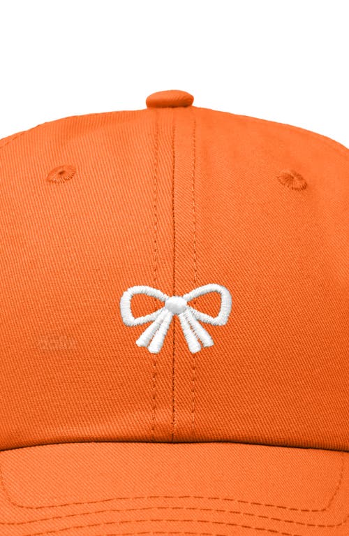 Dalix Bow Dad Cap In Orange
