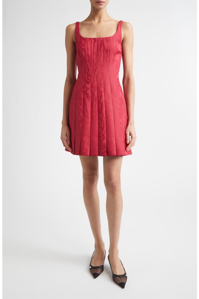 Sascha Moiré Minidress, Main, color, RED