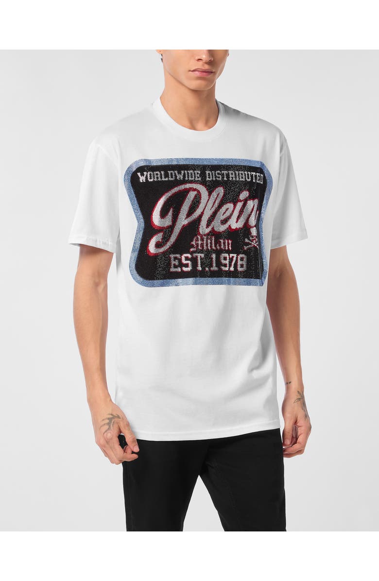 PHILIPP PLEIN T-Shirt Round Neck Milan Men, Main, color, White