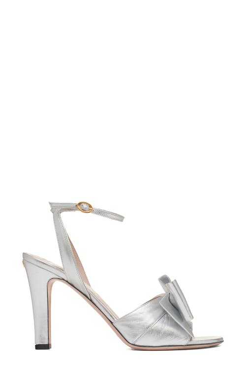 Valentino Bowow Metallic Leather Sandals