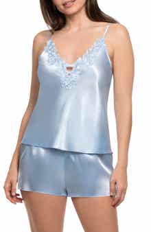 In Bloom by Jonquil Lace Trim Satin Short Pajamas