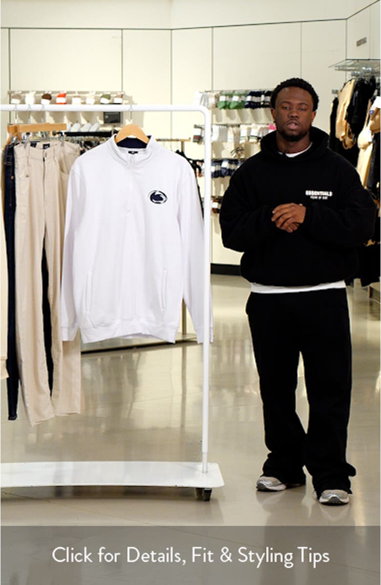 Men's Colosseum White Penn State Nittany Lions Tortugas Logo Quarter-Zip Jacket, sales video thumbnail