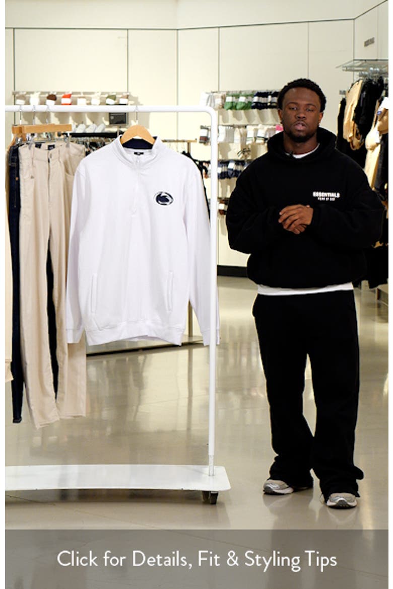 Men's Colosseum White Penn State Nittany Lions Tortugas Logo Quarter-Zip Jacket video