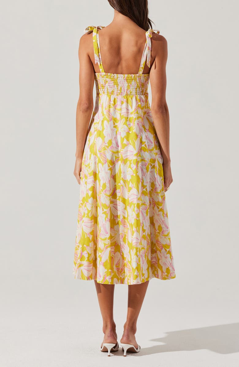 ASTR the Label Shiann Floral Cotton Sundress, Alternate, color, Yellow Multi Floral