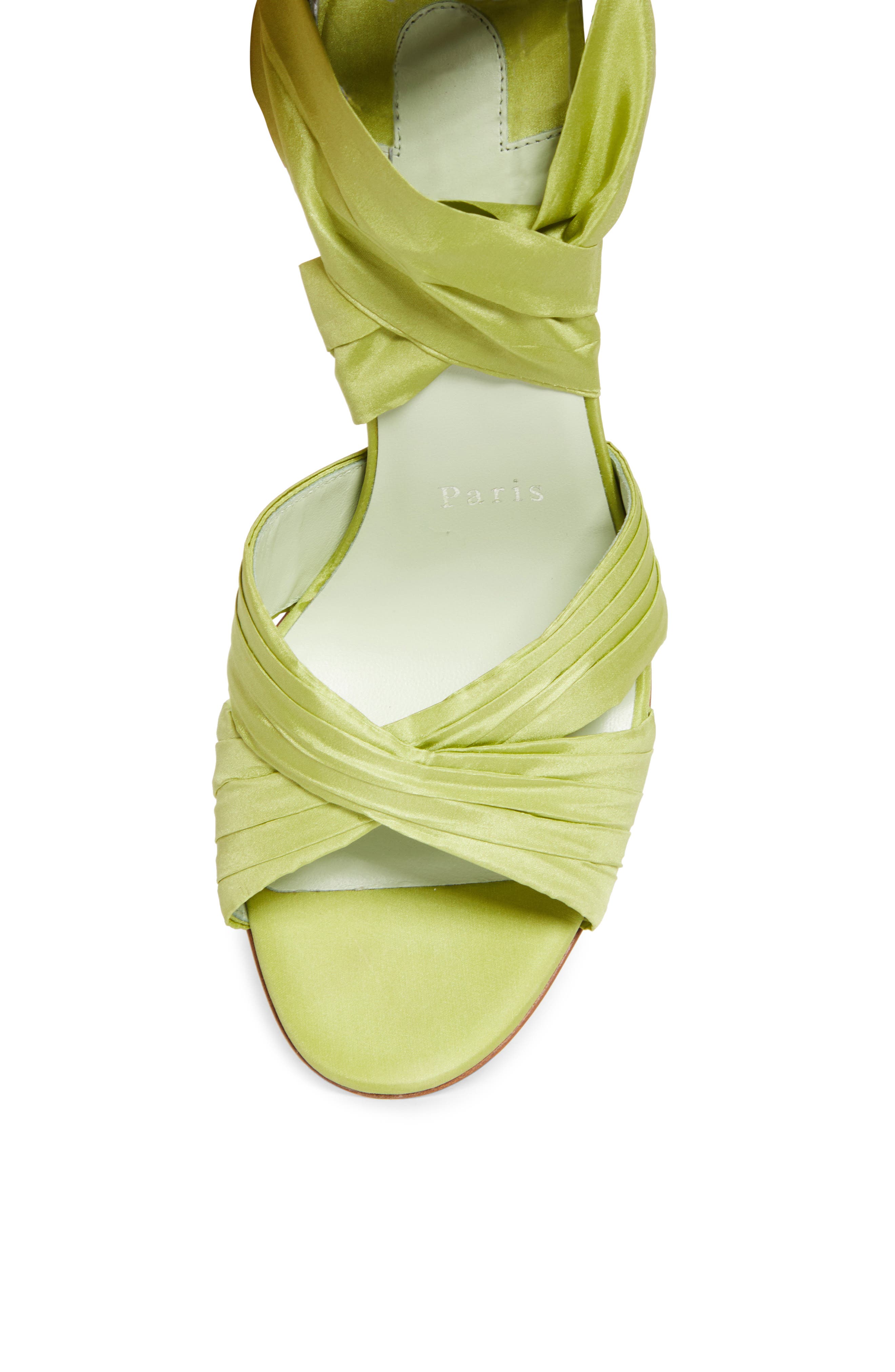 Christian Louboutin Affabula Ankle Wrap Sandal, Alternate, color, Haiiro/ Lin Haiiro