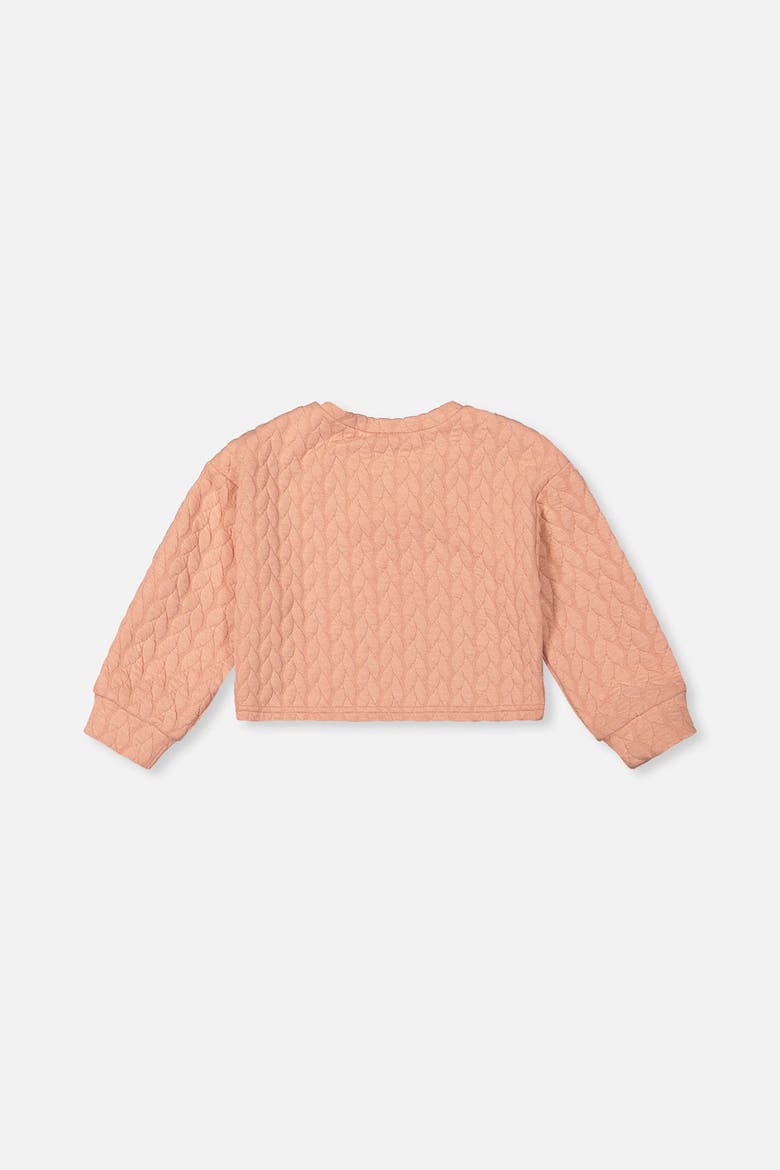 Quilted Diamond Shoulder Button Jacquard Sweatshirt, Alternate, color, Pink