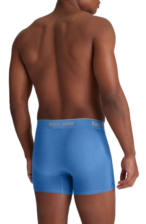 Tommy John Assorted 3-pack Second Skin 4-inch Stretch Modal Boxer Briefs In Blue