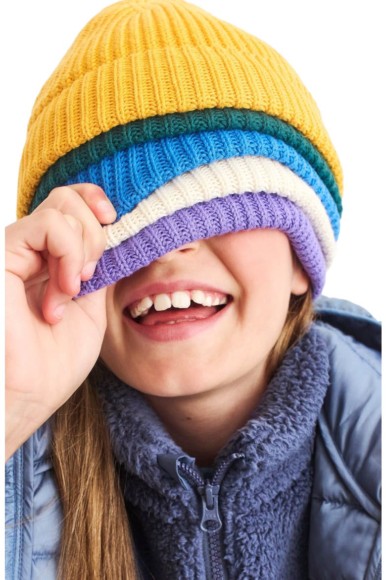 Kids Cotton Beanie, Alternate, color, Spruce