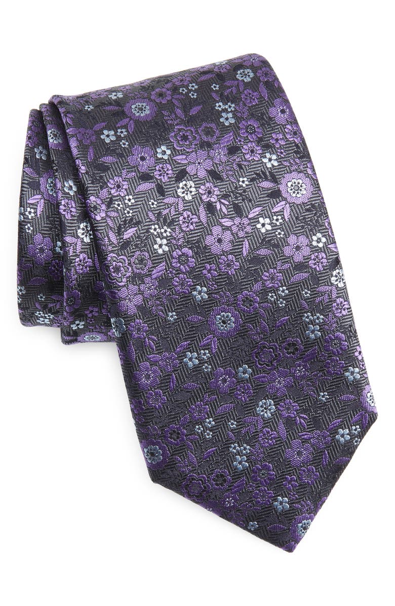 Canali Floral Silk Tie, Main, color,