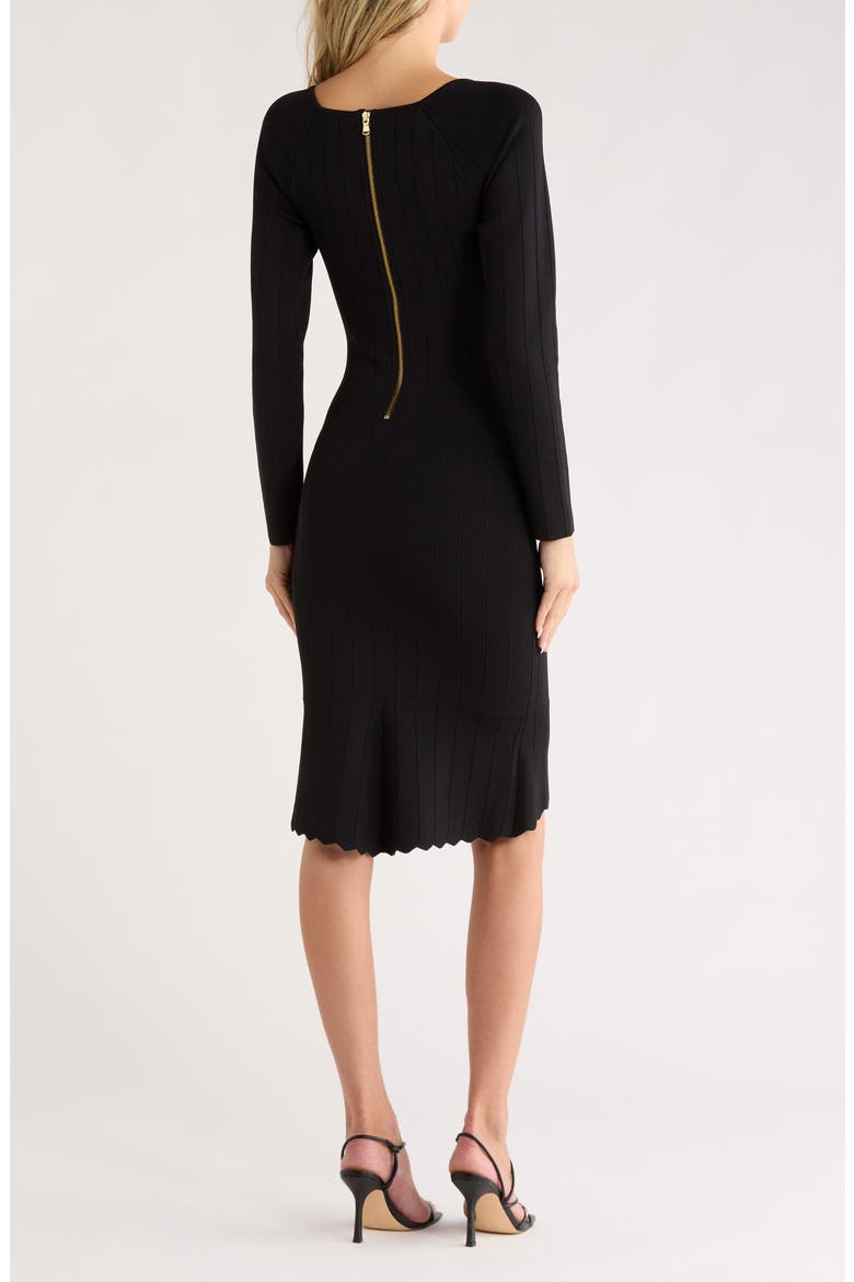 Felizia Long Sleeve Knit Dress, Alternate, color, BLACK