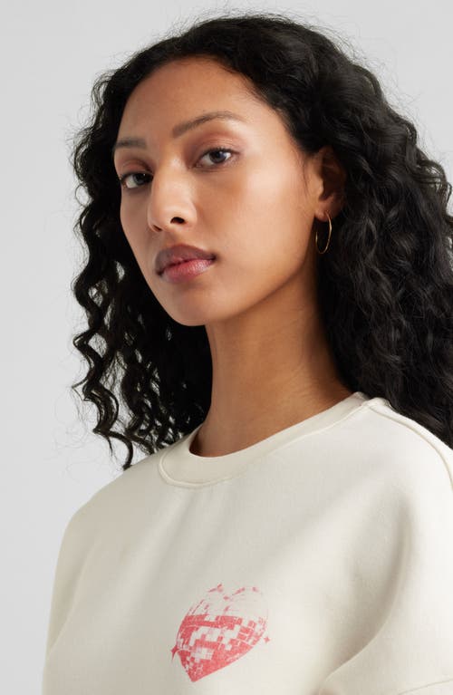 Bp. Graphic Sweatshirt In Ivory- Red Self Love Club