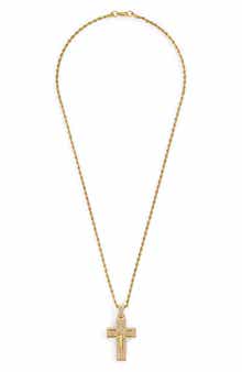 AMERICAN EXCHANGE Men's Cross Pendant Necklace