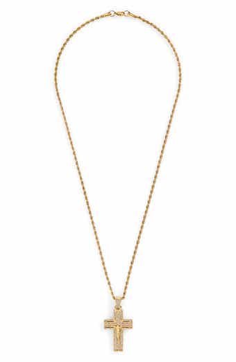 AMERICAN EXCHANGE Men's Cross Pendant Necklace