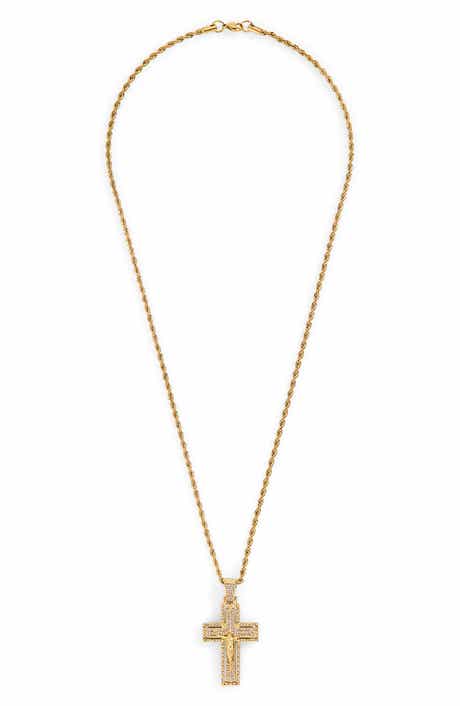 AMERICAN EXCHANGE Men's Cross Pendant Necklace