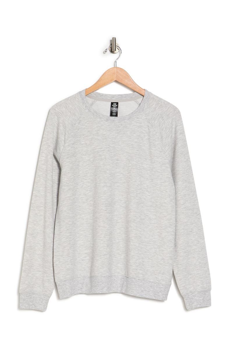 90 DEGREE BY REFLEX Terry Brushed Long Sleeve Sweatshirt, Alternate, color, Htr.grey