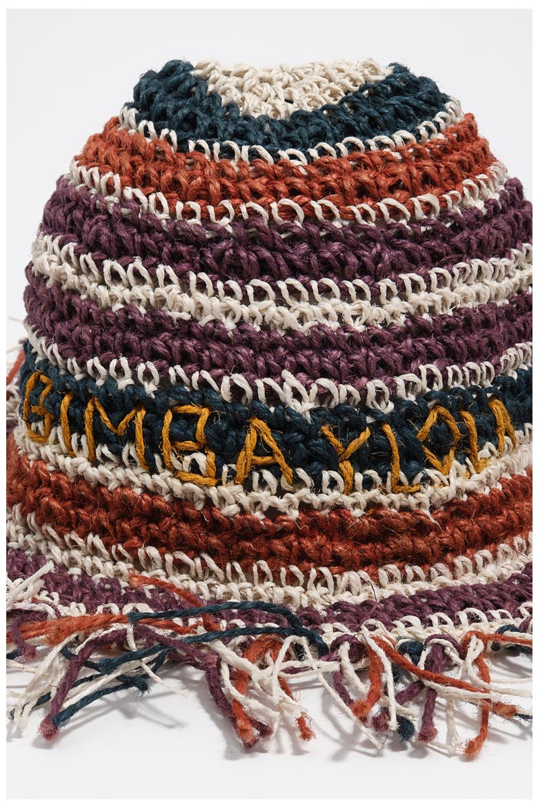 Frayed Jute Hat, Alternate, color, BLUE