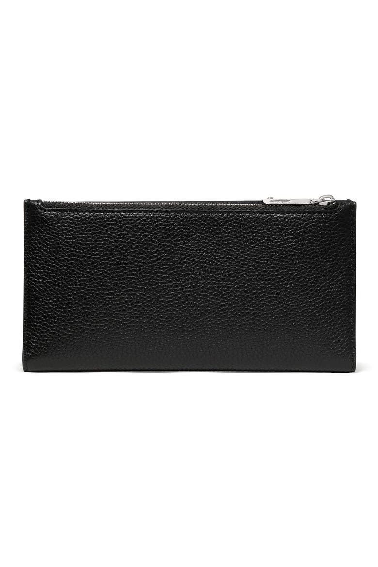 Classic Large Pebbled Leather Continental Wallet, Alternate, color, BLACK