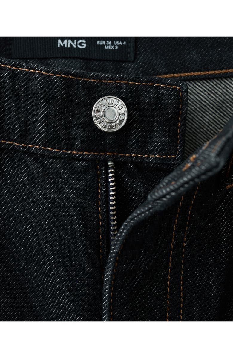 MANGO Rolled Hem Straight Leg Jeans, Alternate, color, Open Blue