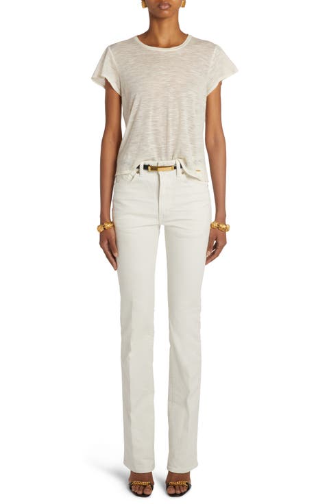 Slub Cotton Blend Jersey T-Shirt