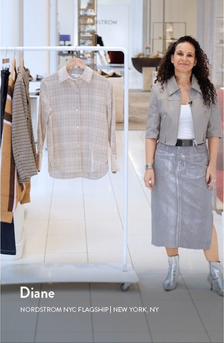 Textured Plaid Button-Up Shirt, sales video thumbnail