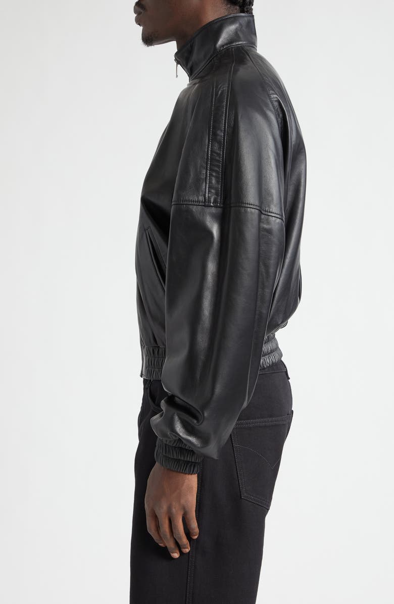 LU'U DAN Blouson Leather Jacket, Alternate, color, Black