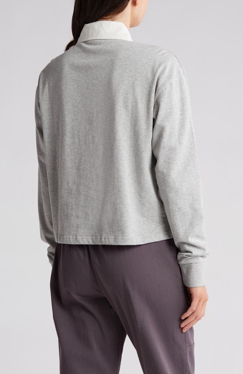 Onia Cropped Rugby Cotton Polo, Alternate, color,