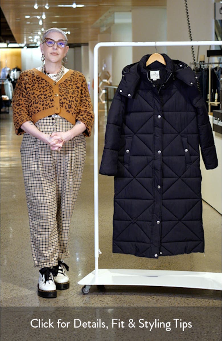 Quilted Puffer Coat with Removable Hood, sales video thumbnail