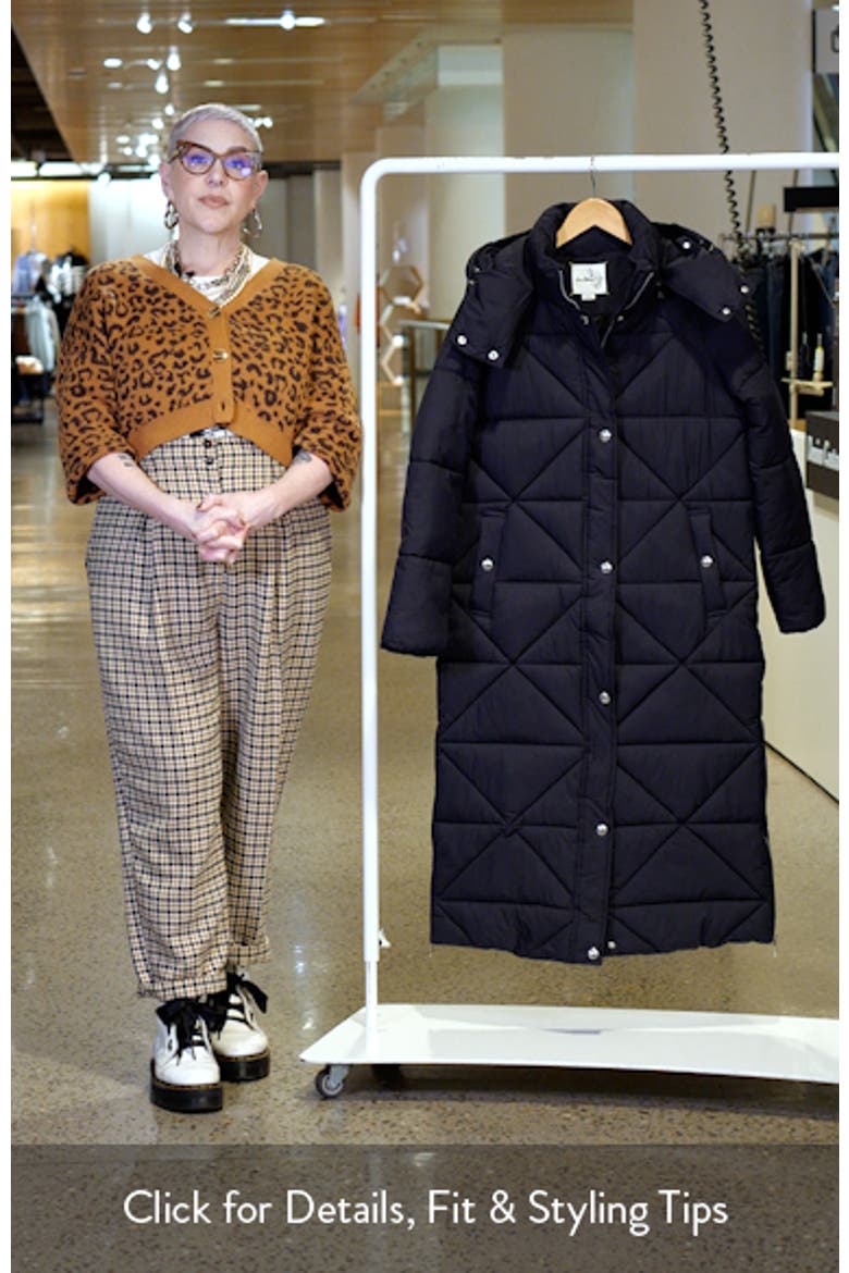 Quilted Puffer Coat with Removable Hood video