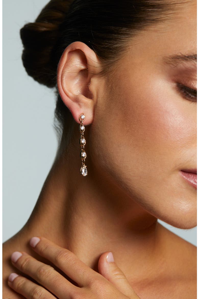 It Girl Linear Drop Earrings, Alternate, color, GOLD