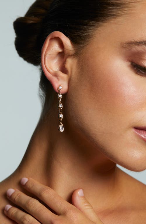 Nadri It Girl Cubic Zirconia Linear Drop Earrings In Gold