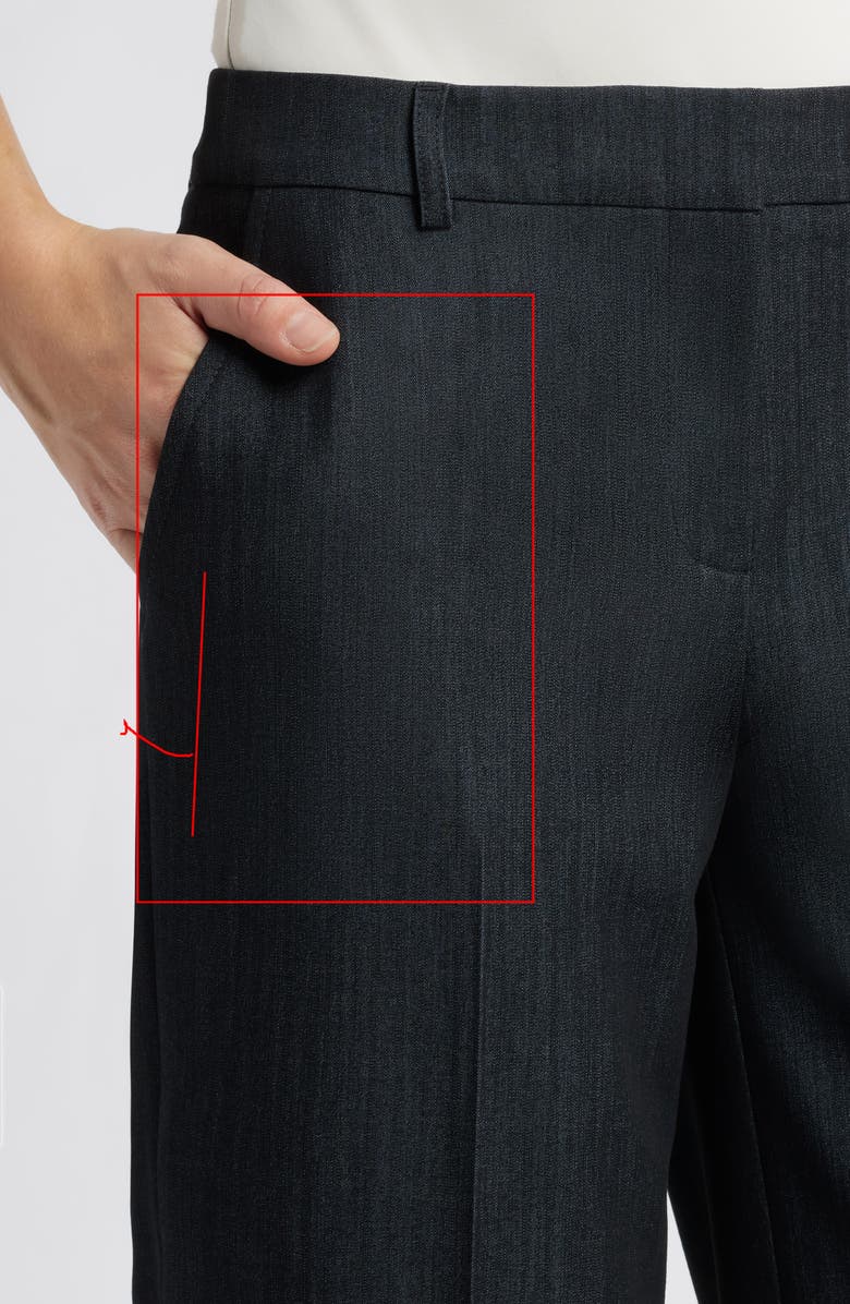 Anne Klein Flat Front Mid Rise Wide Leg Pants, Alternate, color, 