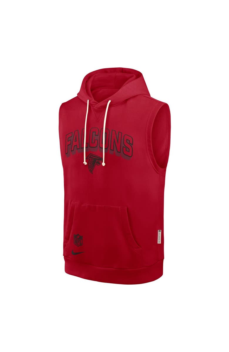 Nike Men's Nike Red Atlanta Falcons Sideline Performance Sleeveless Pullover Hoodie, Alternate, color, Red