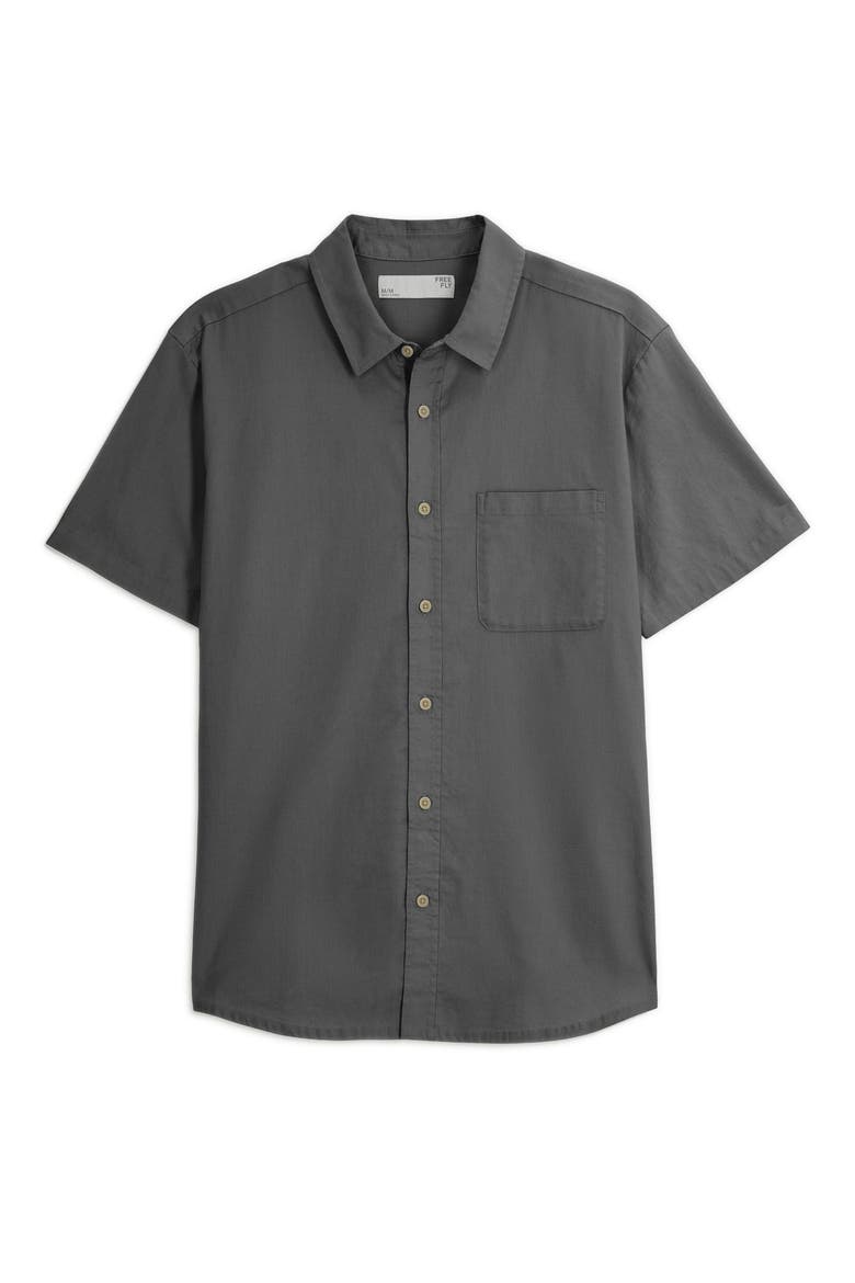 Harbor Short Sleeve Button-Up Shirt, Alternate, color, ANTHRACITE